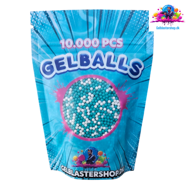 Cyan/Hvid Gel Blaster Kugler