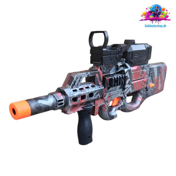 P90 Compact Elektrisk Gelblaster Silver/Red